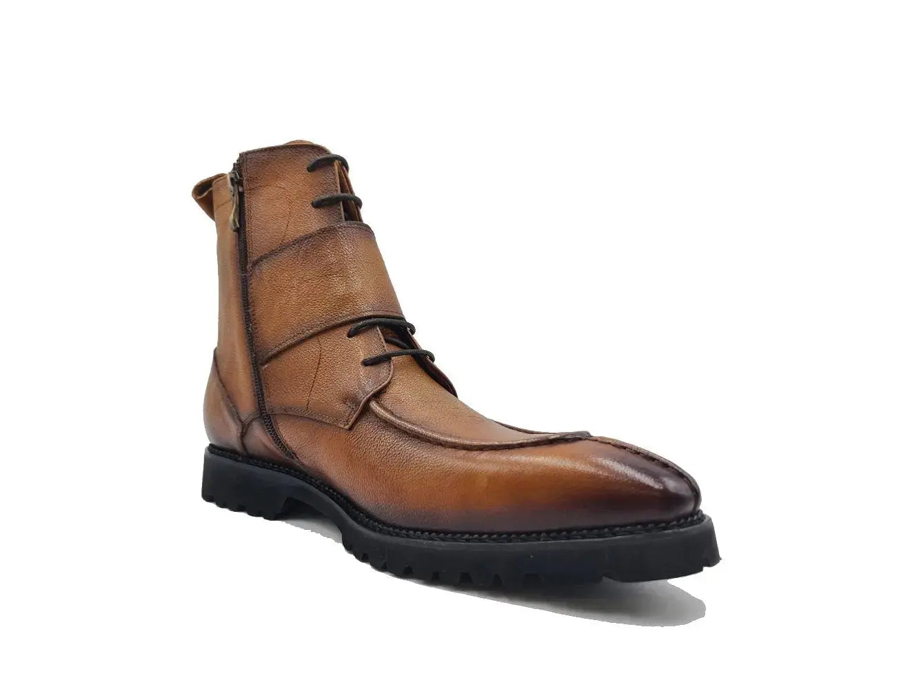 Carrucci Shoes Kb Rugged Split Toe Lace Up Boot Leather Boot KB480 03 top view