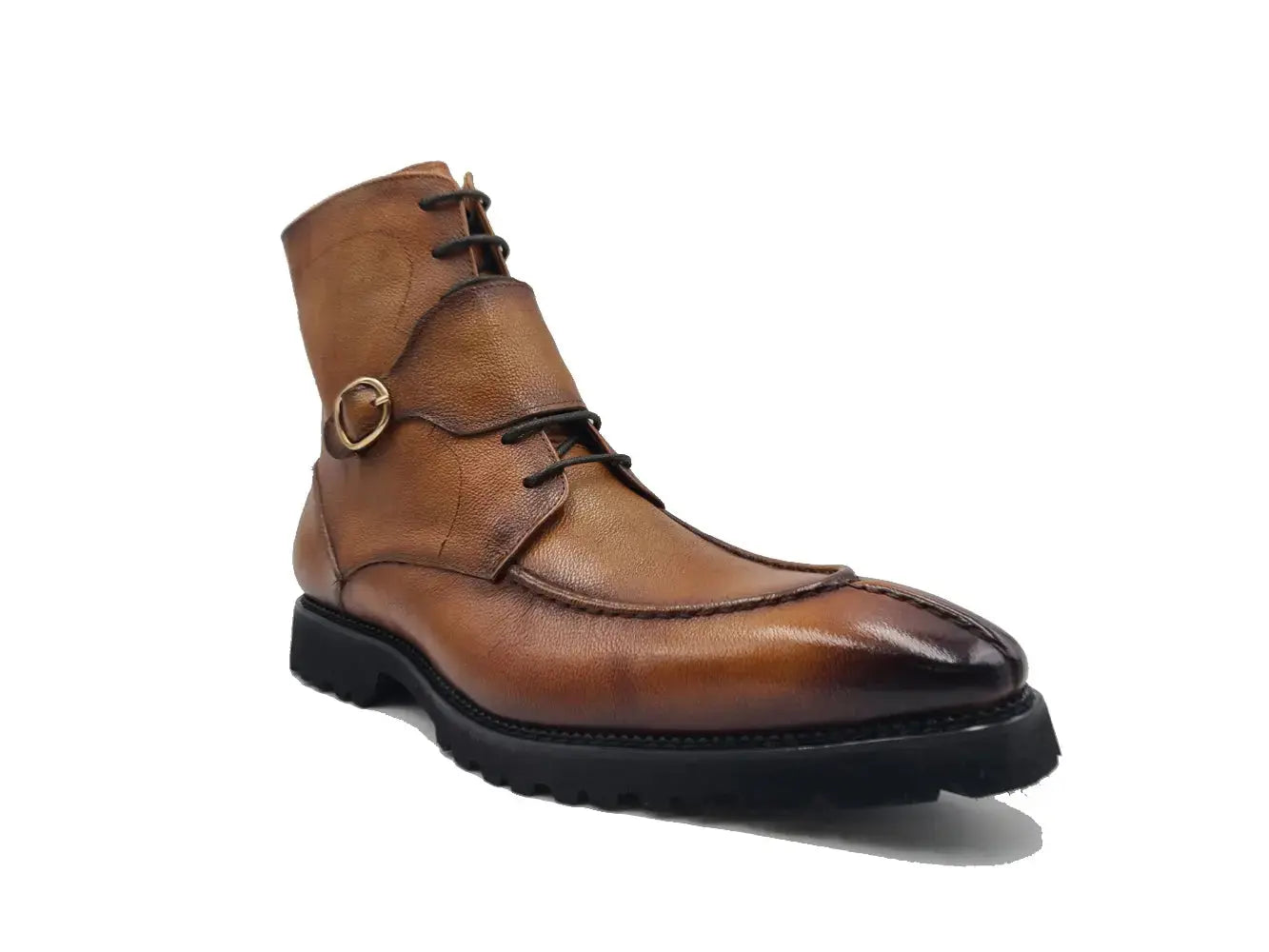 Carrucci Shoes Kb Rugged Split Toe Lace Up Boot Leather Boot KB480 03 detail view