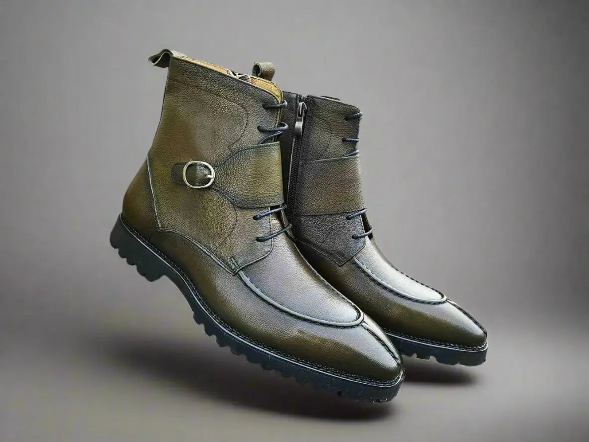 Carrucci Shoes Kb Rugged Split Toe Lace Up Boot Leather Boot KB480 03 view 8