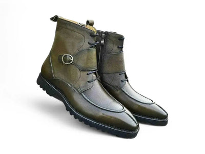 Carrucci Shoes Kb Rugged Split Toe Lace Up Boot Leather Boot KB480 03 view 7