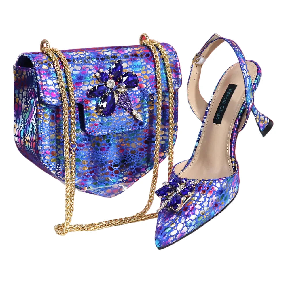 New Ladies Heels And Matching Bag Set EDNBG54
