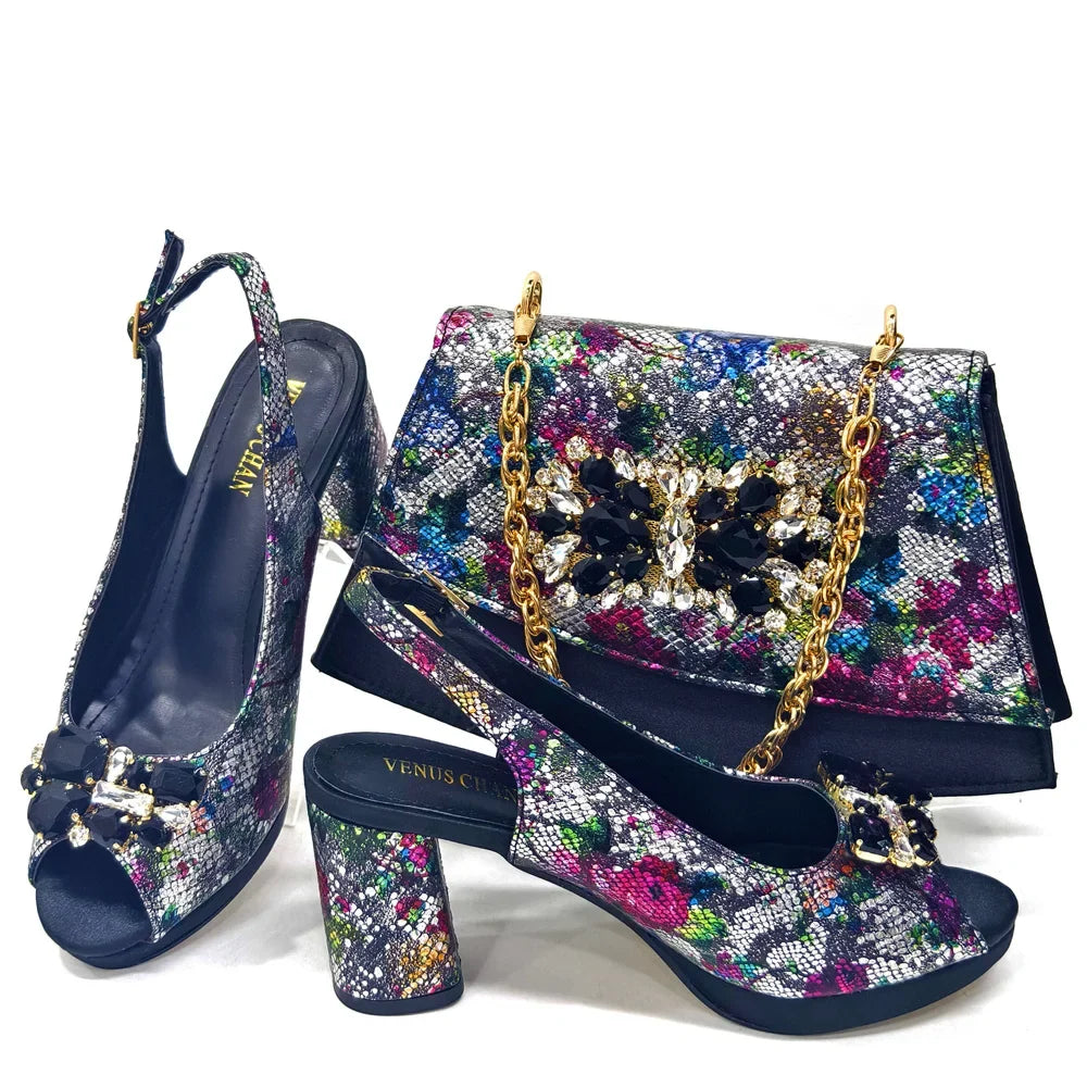 Lastest Italian Ladies Shoes with Matching Bag Set HMA1-4