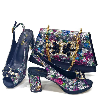 Lastest Italian Ladies Shoes with Matching Bag Set HMA1-4