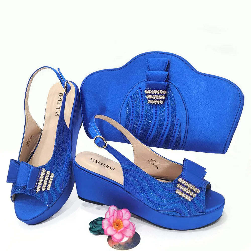 Ladies Shoes With Matching Bag Set for Party ED320 – product view 7