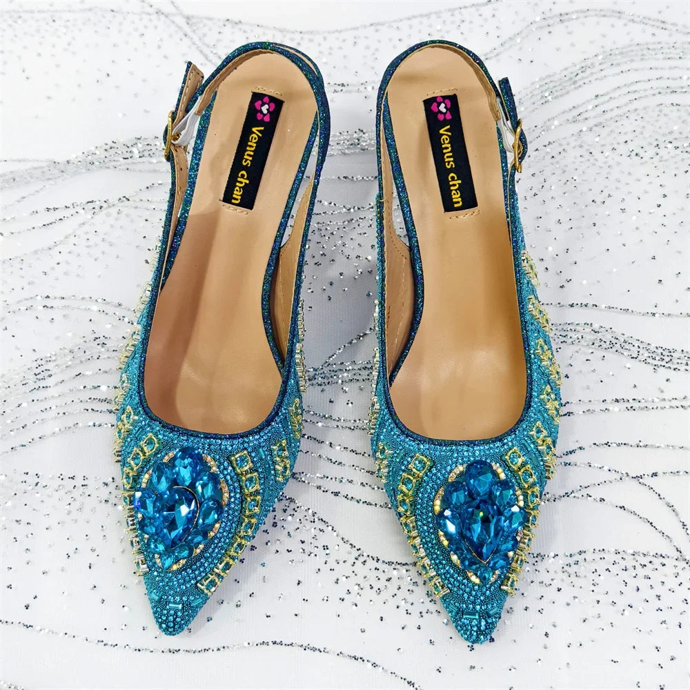 Italian Butter-fly Design Wedding Shoes with Bag Set EDS59 – product view 3