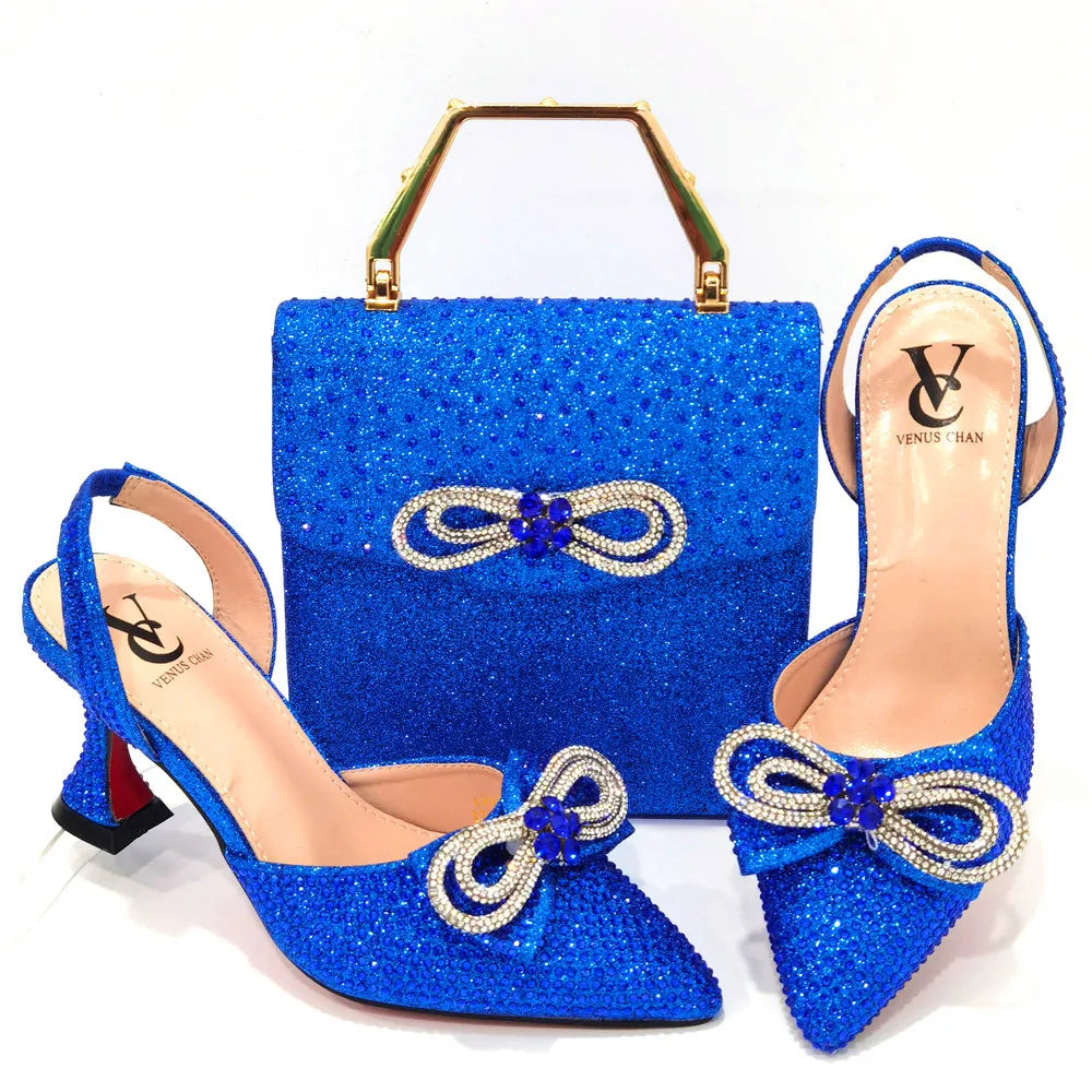 Latest Ladies Shoes and Matching Bag Set ED1-9