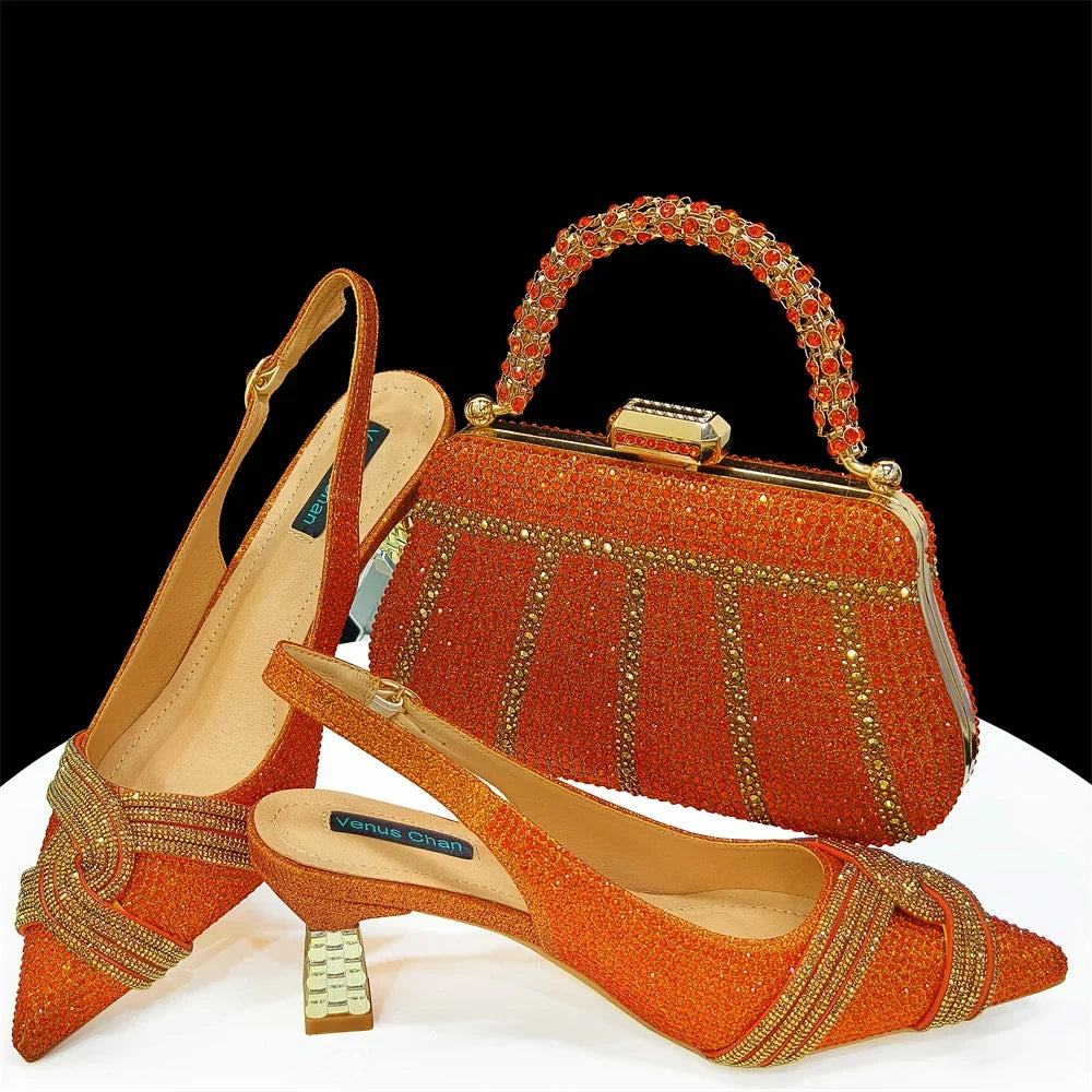 Lastest Italian Style Shoes with Matching Bag Set ED1290 – product view 2