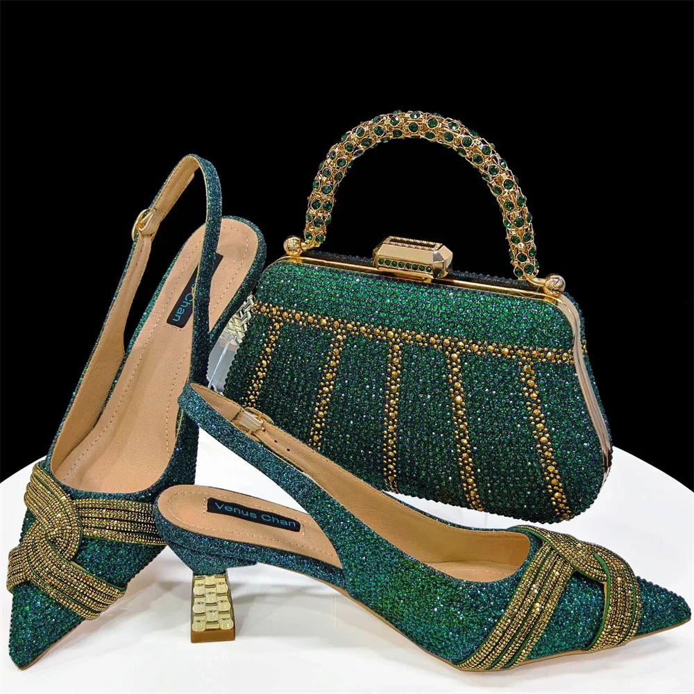 EdleessFashion  Women's Shoes and Bag Set with Rhinestone ED129 – product view 8