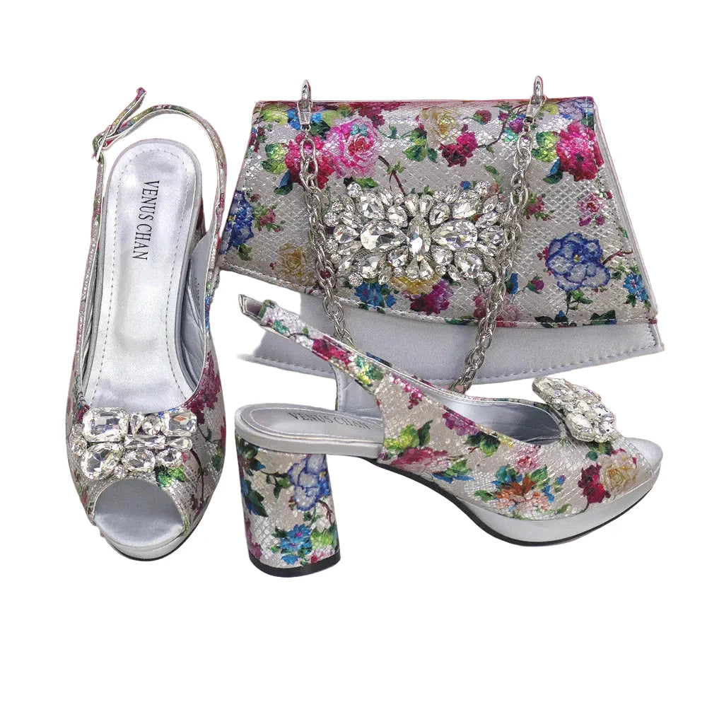 Italian Style Evening Party shoes And Bag Set TYR543