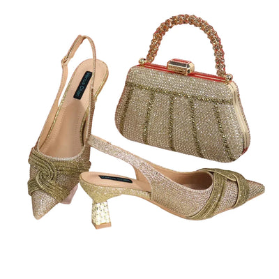 Ladies Italian Design Shoes And Bag Set EDS23
