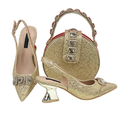 Newest Style Platform Shoes and Matching Bag Set JH654