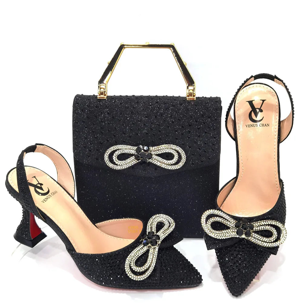 Latest Ladies Shoes and Matching Bag Set ED1-9