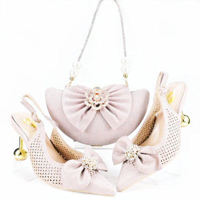 Latest African Wedding Shoes and Bag Set HAS1-21