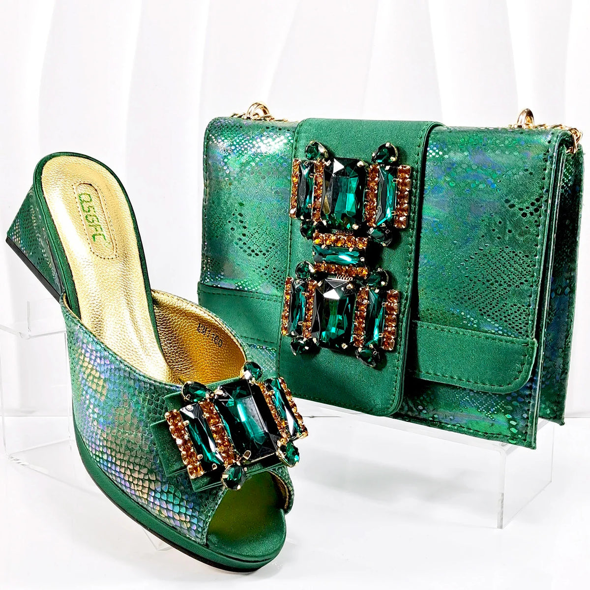 EdleessFashion  Shoes And Bag Matching Set For Party HAA1-9 – product view 4