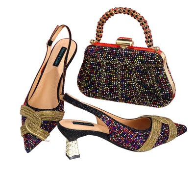 Ladies Italian Design Shoes And Bag Set EDS23