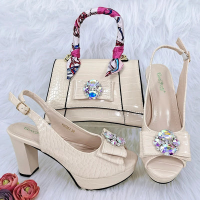 Ladies Shoes and Bag Set African Sets HFG1-29