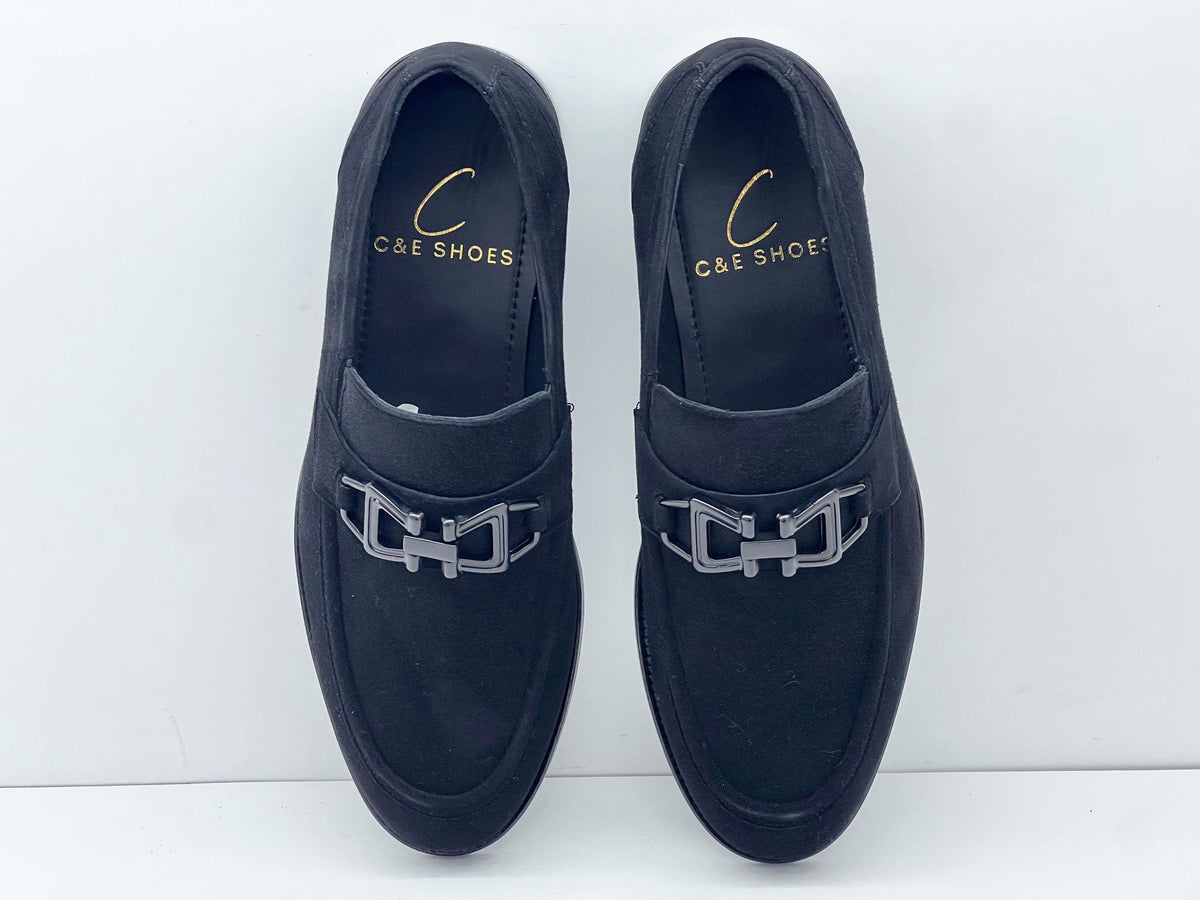 C&E Fashions  C Collection Suede Loafer - Navy – product view 2