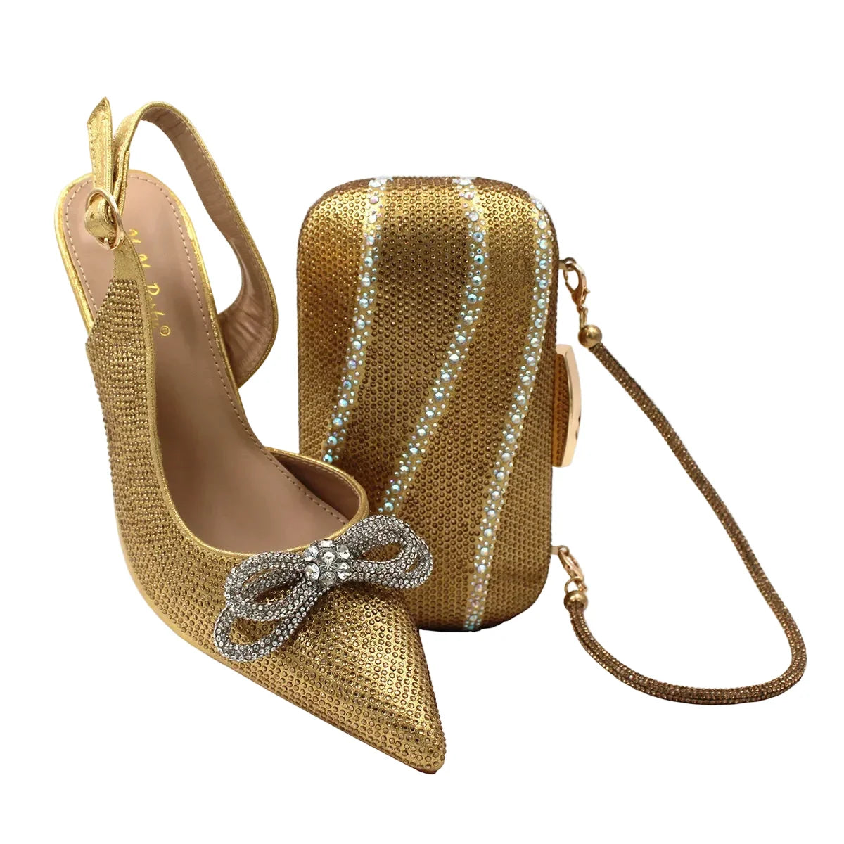 High-Quality Ladies Sandal Shoes Matching Bag Set EDR321 – product view 10