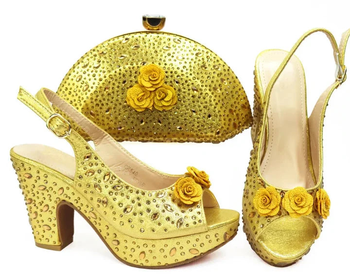 EdleessFashion  Italian Shoes With Matching Bags Set HKV1-8 – product view 10