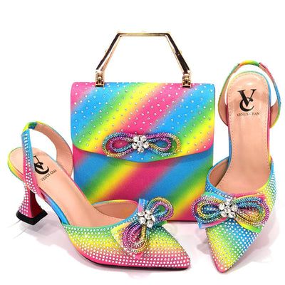 Latest Ladies Shoes and Matching Bag Set ED1-9
