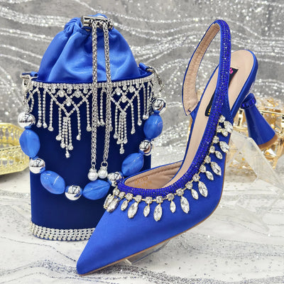 Latest Women Heels Shoes and Bags Set - ED-67