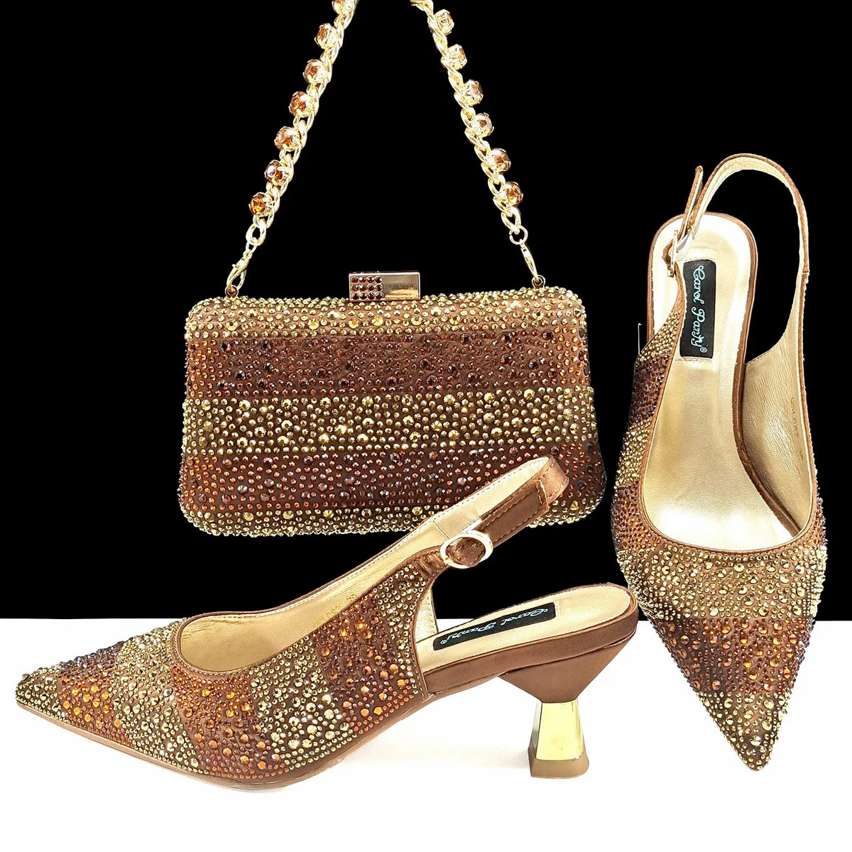 High Quality African Style Ladies Shoes And Bags Set ED125 – product view 9