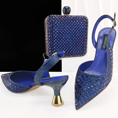 Lastest Italian Design Ladies Shoes with Matching Bag Set HZS1-1