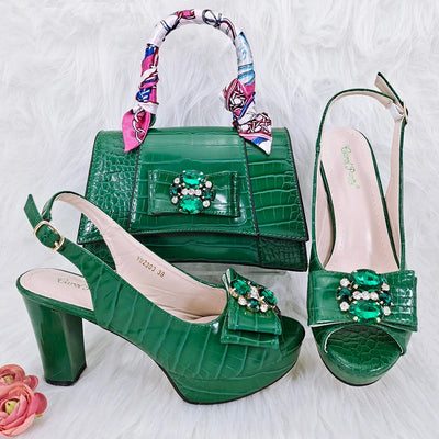 Ladies Shoes and Bag Set African Sets HFG1-29