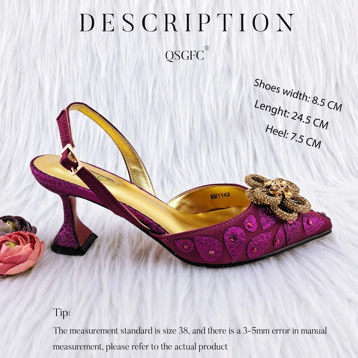 Classic Matching High Heels And Bag Set – product view 3