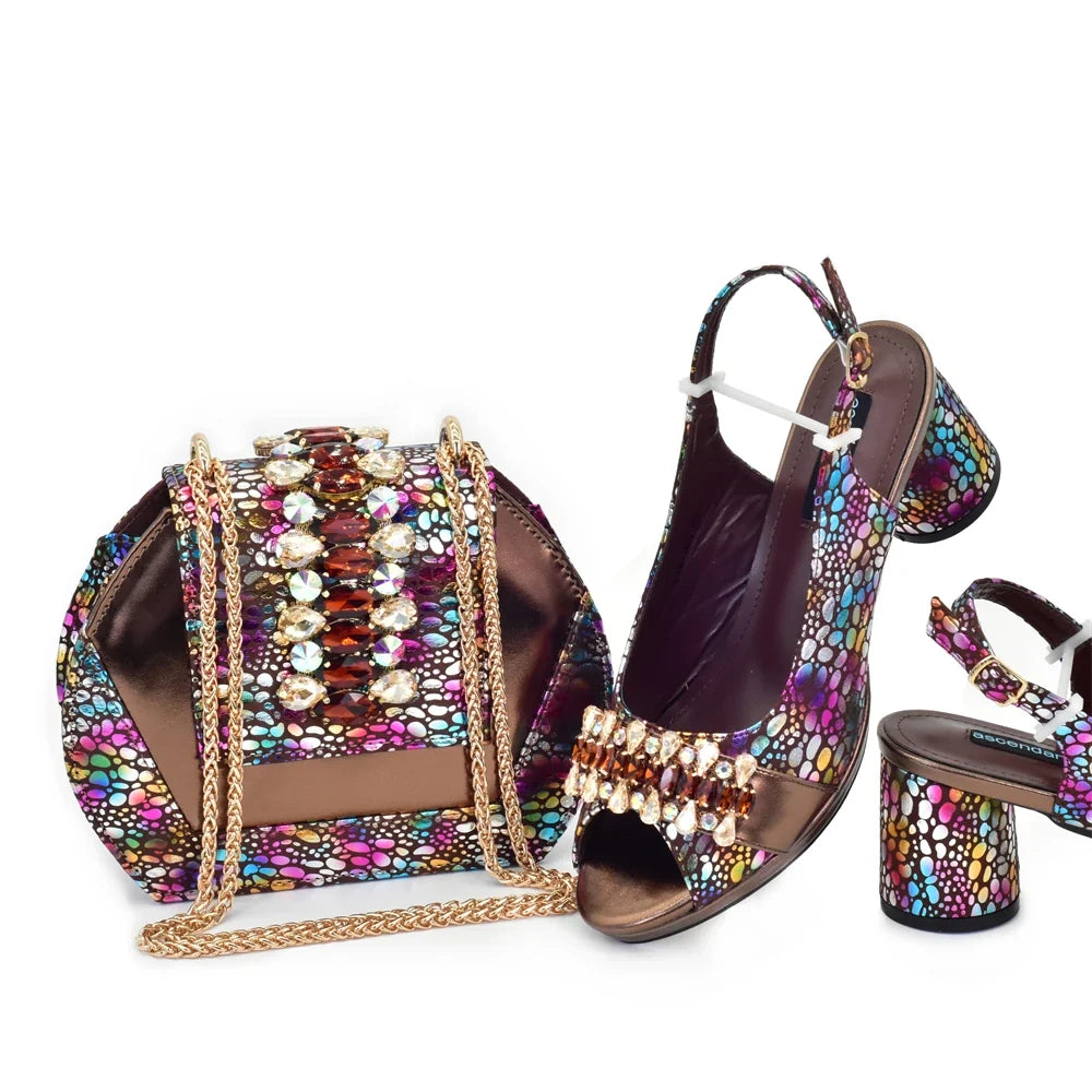 High Quality Style Ladies Shoes And Bags Set Hfg1-2