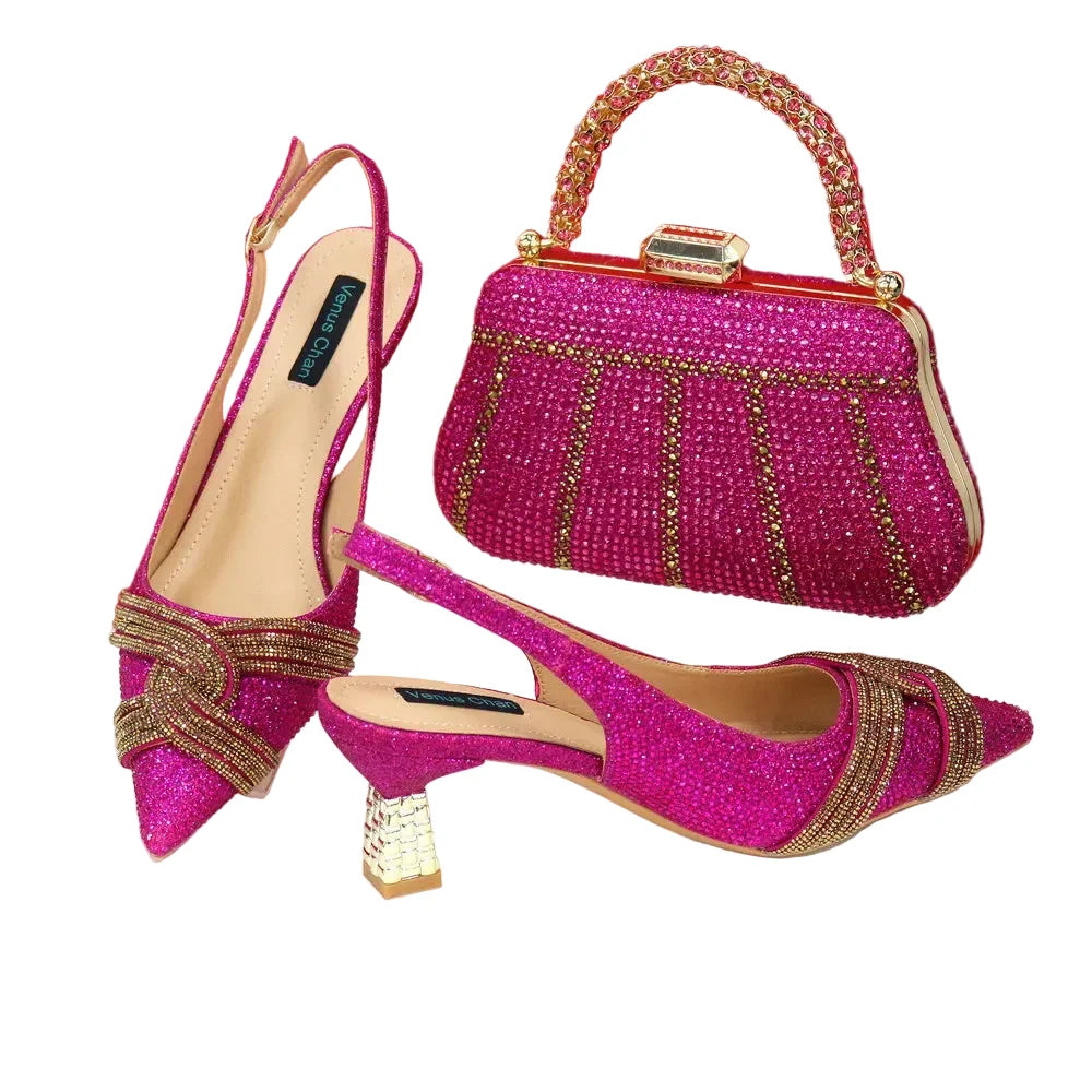 Ladies Italian Design Shoes And Bag Set EDS23