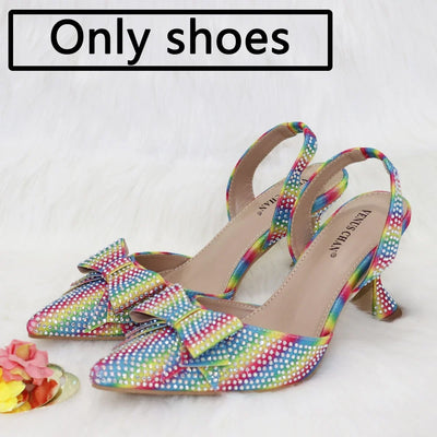New Silver Versatile Party Ladies Shoes And Bag Set