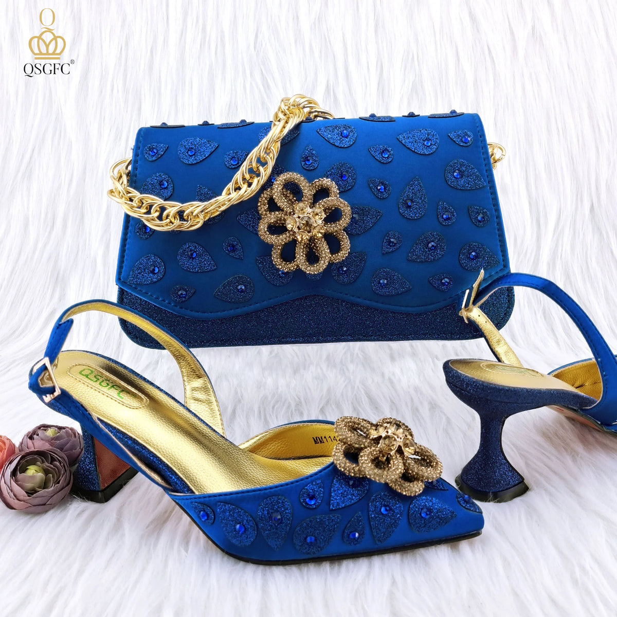 Classic Matching High Heels And Bag Set – product view 7