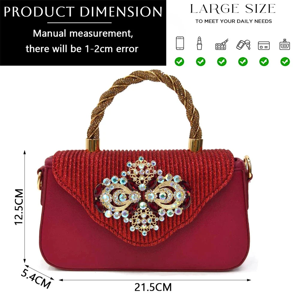 Women's Crystal Pointed High Heels Shoe Bag Set – product view 5
