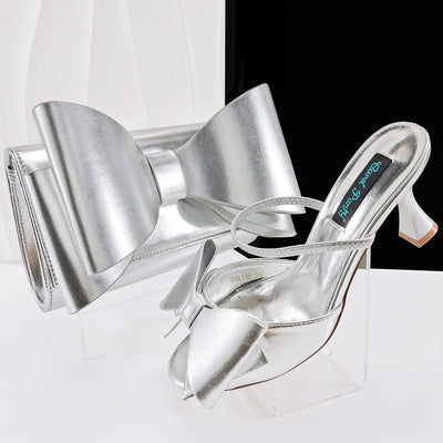 Lastest Italian Style Ladies Shoes with Matching Bag Set HVB1-1
