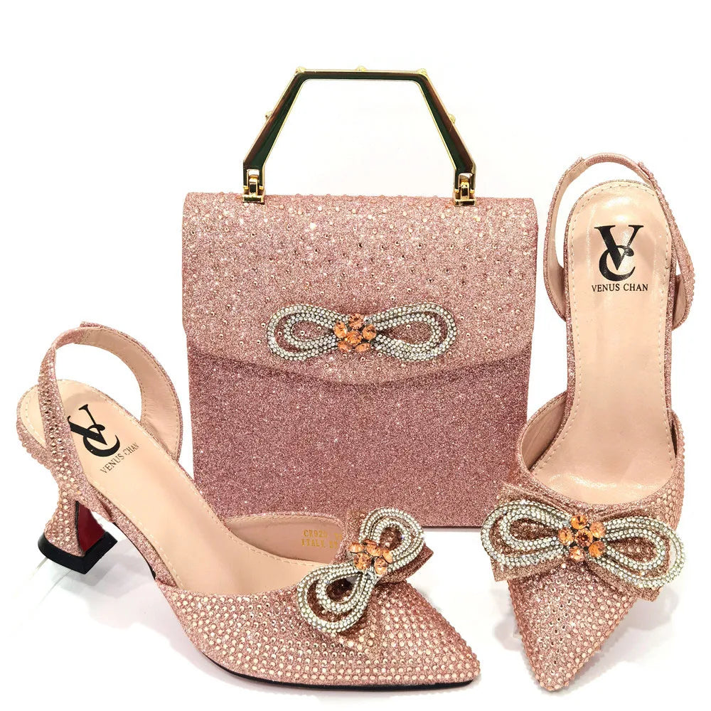 Latest Ladies Shoes and Matching Bag Set ED1-9