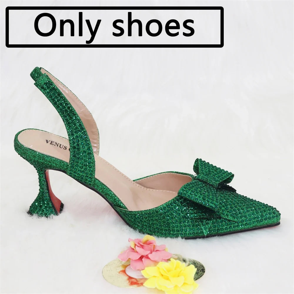 New Silver Versatile Party Ladies Shoes And Bag Set – product view 11