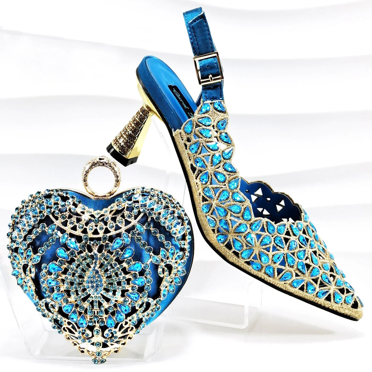 Lastest Italian Ladies Shoes with Matching Bag Set EDS1-30 – product view 3