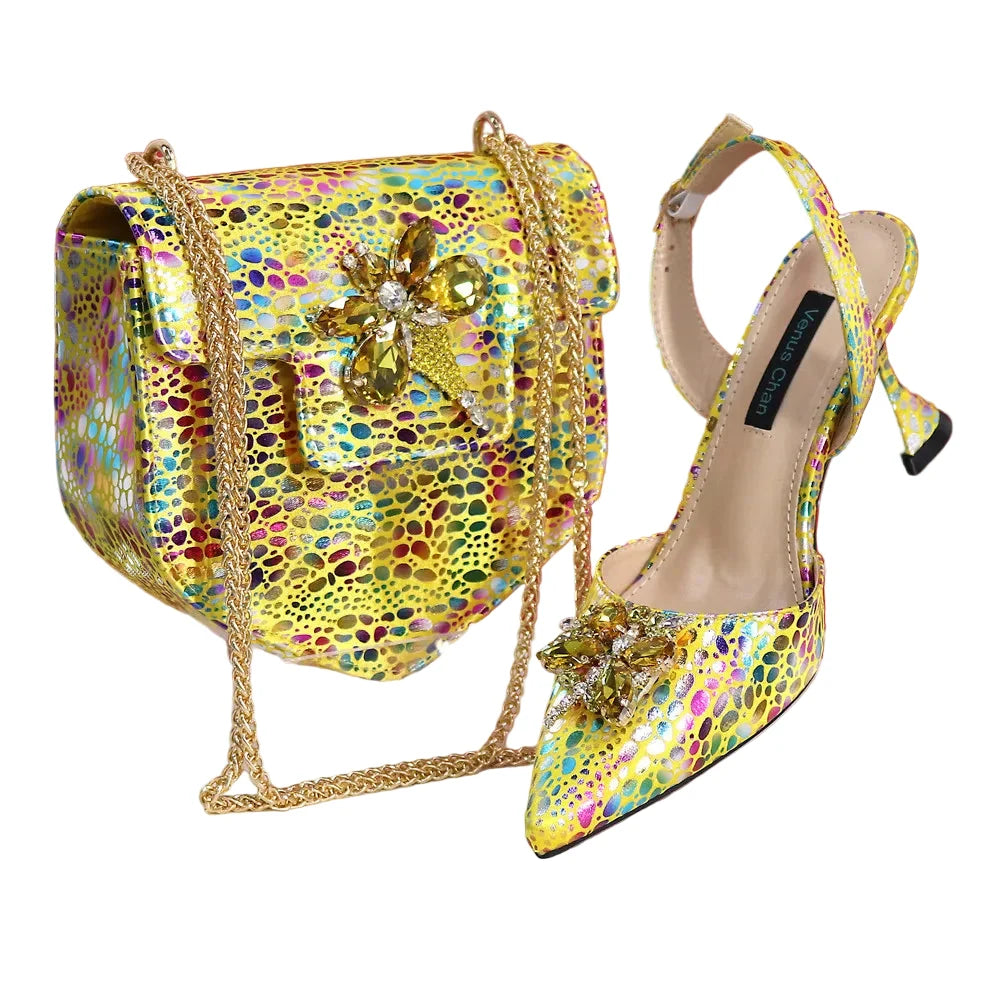 New Ladies Heels And Matching Bag Set EDNBG54