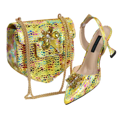 New Ladies Heels And Matching Bag Set EDNBG54