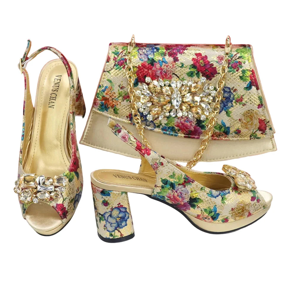 Italian Style Evening Party shoes And Bag Set TYR543 – product view 2
