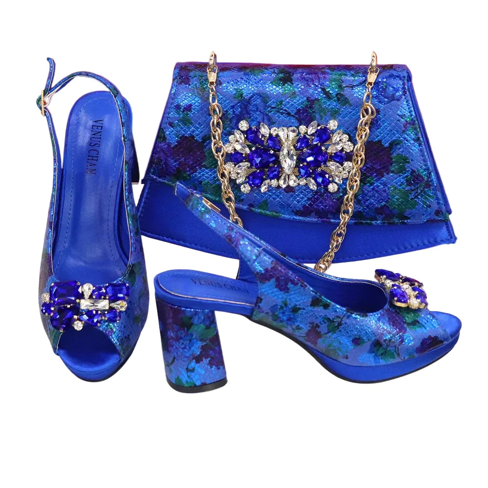 Italian Style Evening Party shoes And Bag Set TYR543