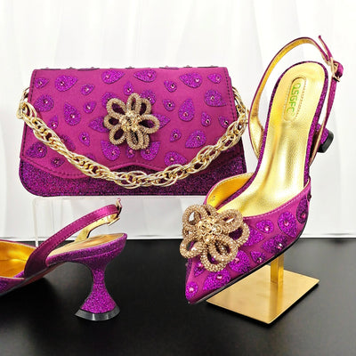 Classic Style Hand Bag Matching High Heels GHY65