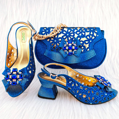 African Wedding Shoes and Bag Set HGY1-46