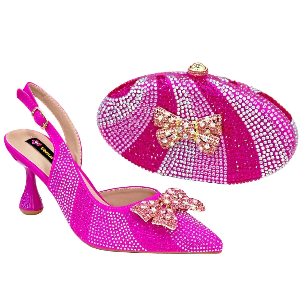 Women's High Heels And Exquisite Clutch Bag Set RT453 – product view 3
