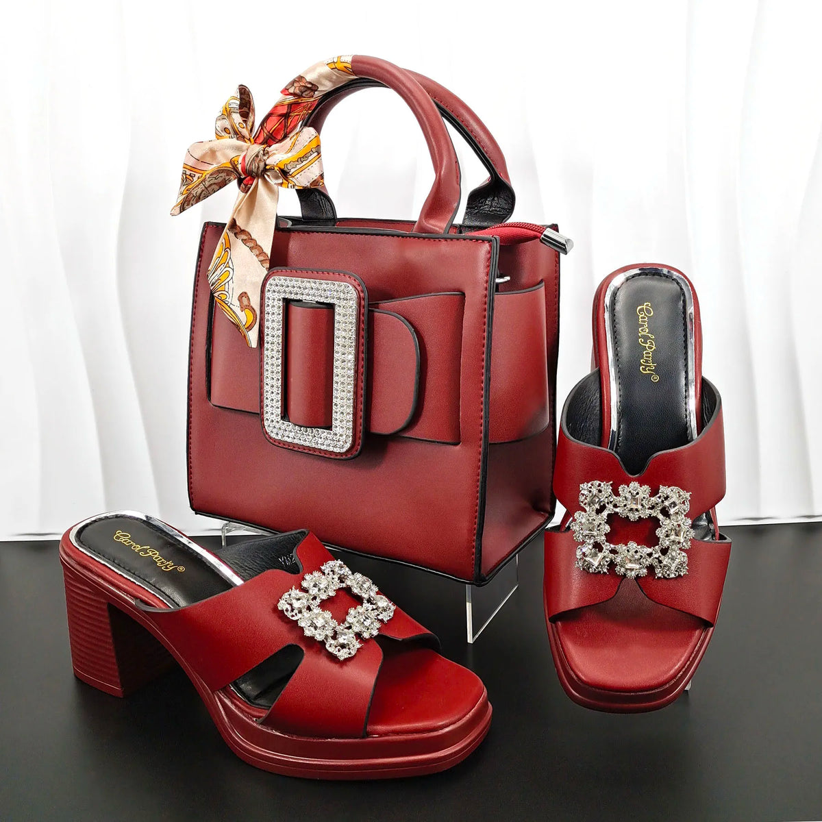 Latest Women Summer Toe Shoes and Bag Set ED135