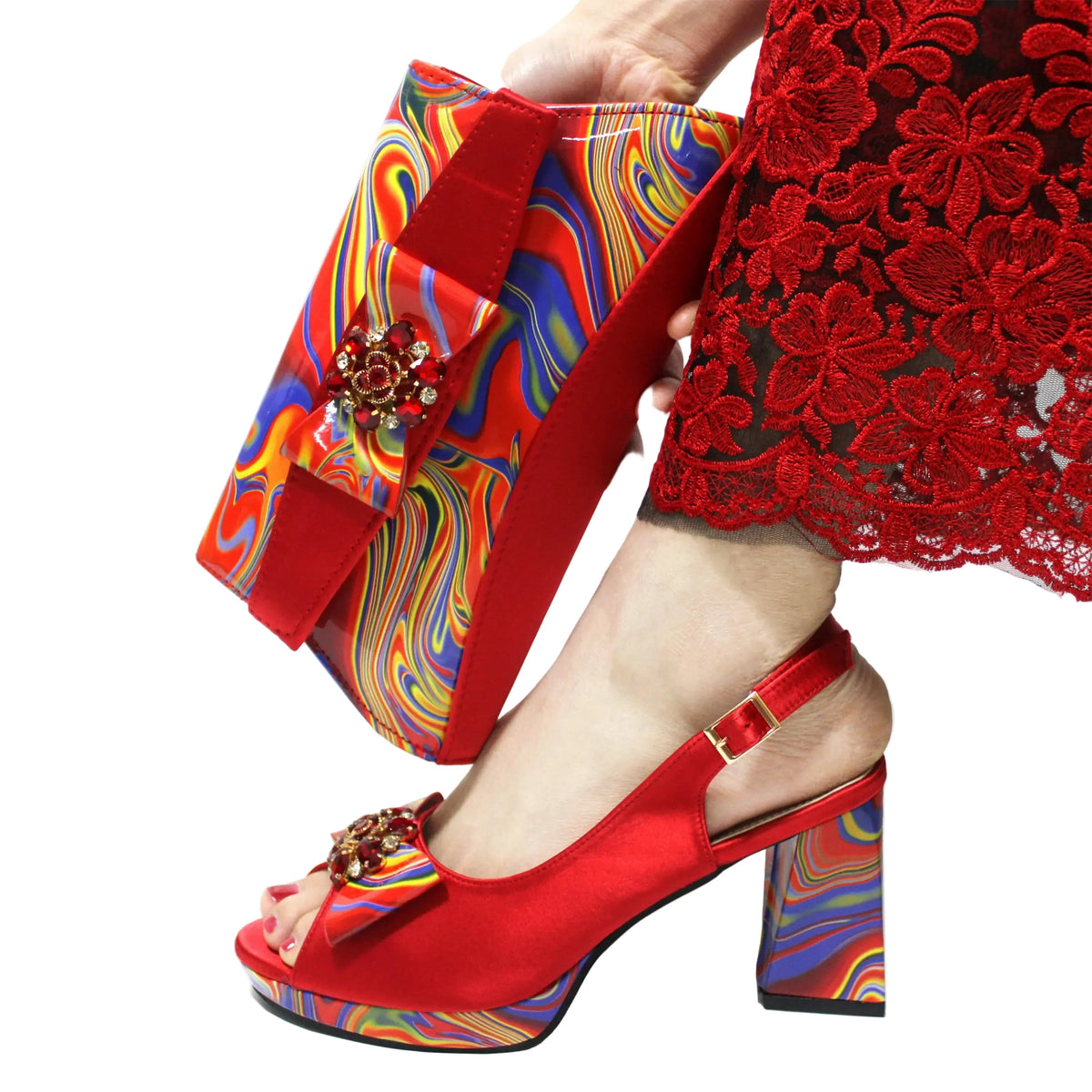 Italian Design Shoes Matching Bag Set EDT543