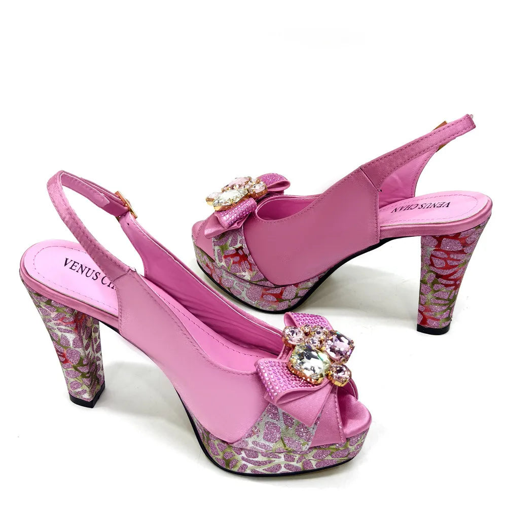 Newest Pumps Women High Heels Shoes and Bags Set JNB54 – product view 6