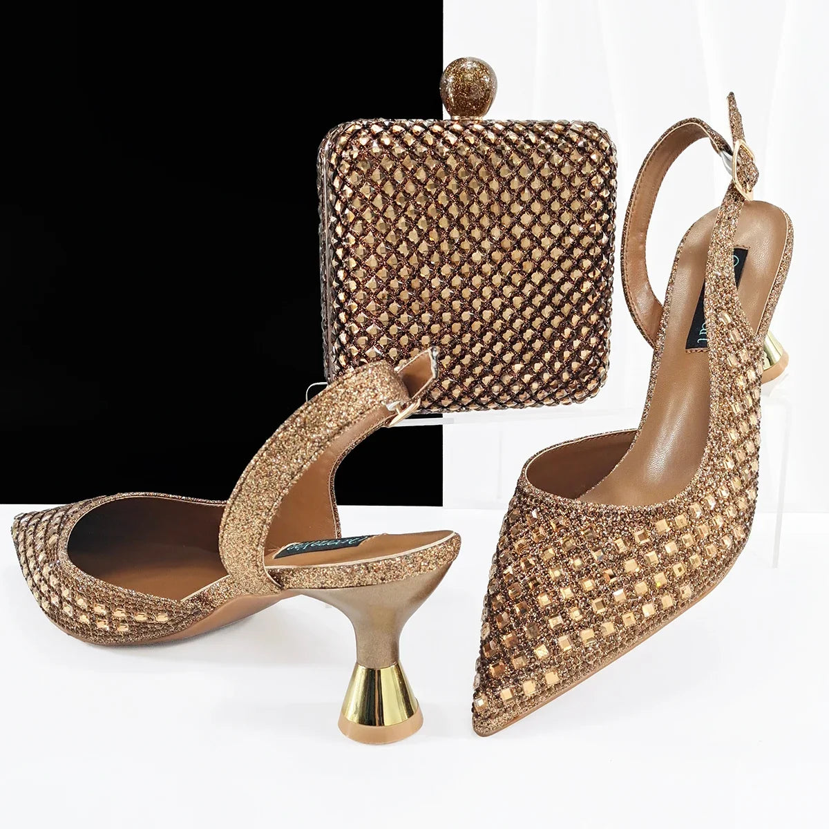 Lastest Italian Design Ladies Shoes with Matching Bag Set HZS1-1 – product view 3