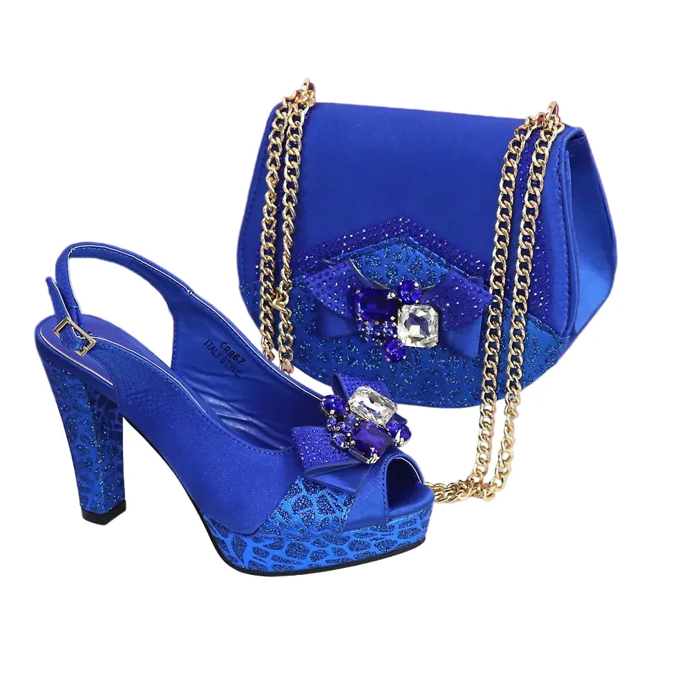 Newest Pumps Women High Heels Shoes and Bags Set JNB54 – product view 1
